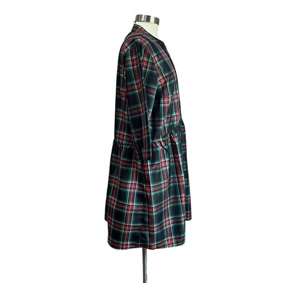 Tuckernuck Tartan Plaid Mini Dress Holiday Party Christmas Winter Shirt Dress XL - Picture 4 of 10